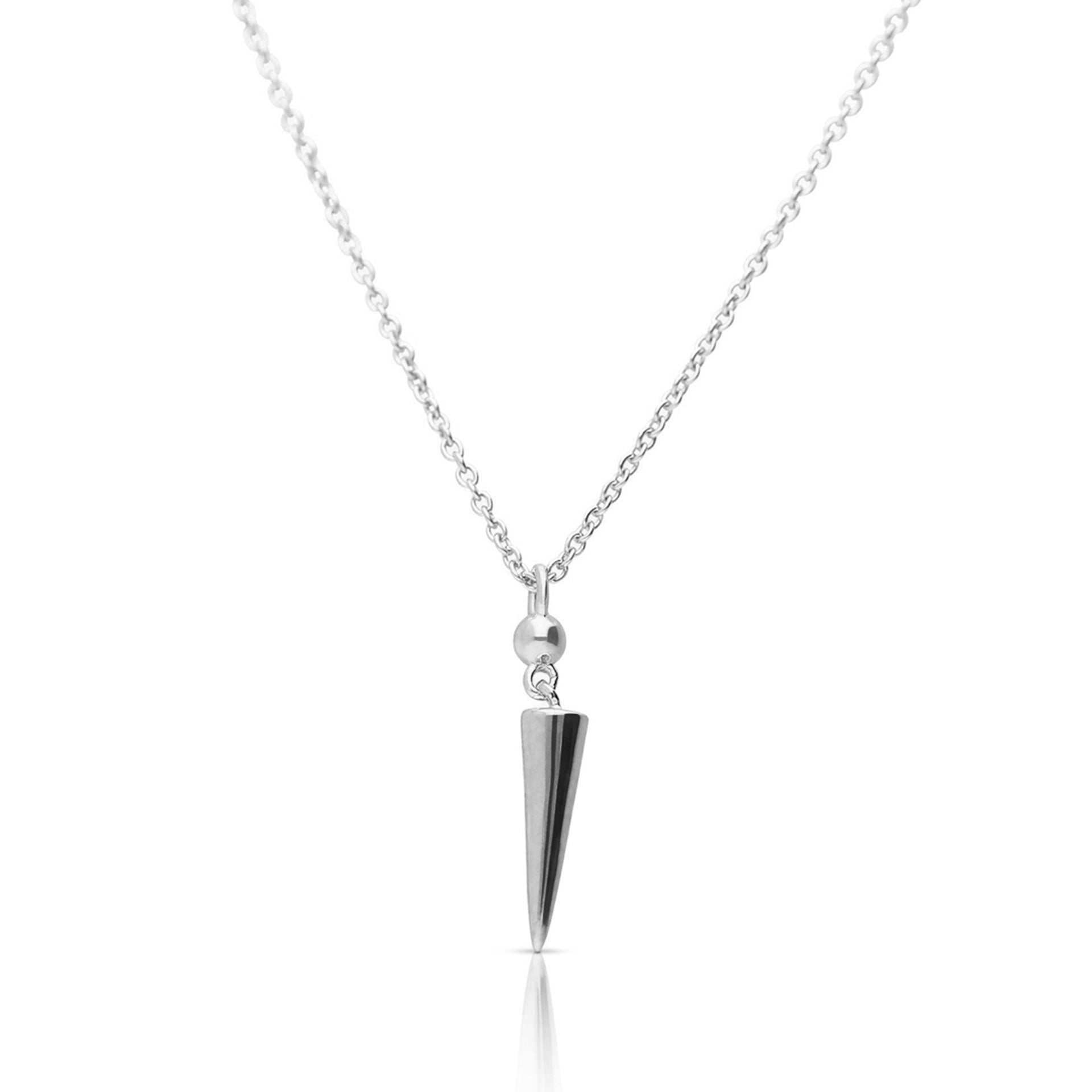Plain Spiked Necklace in Silver and Yellow Gold by Gecko Jewellery