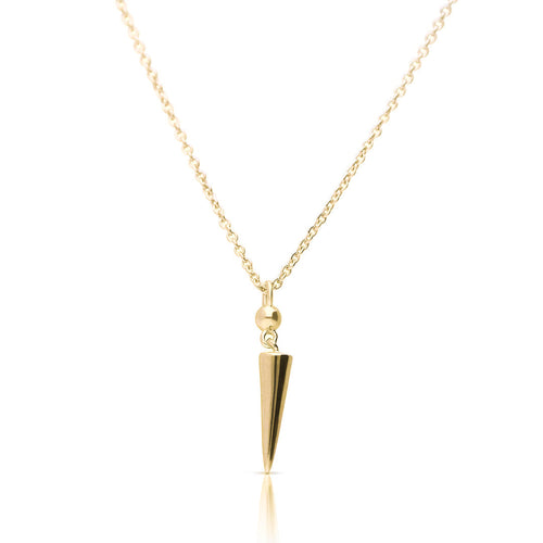 Plain Spiked Necklace in Silver and Yellow Gold by Gecko Jewellery