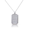 Gecko Jewellery Sterling Silver Tag Necklace with Diamonfire Zirconia