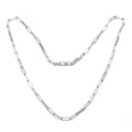 Gecko Jewellery Sterling Silver Pave Zirconia Link Chain Necklace