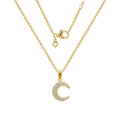 Gecko Jewellery Sterling Silver Gold Plated Diamonfire Moon Necklace