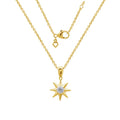 Gecko Starburst Necklace – Gold Plated Sterling Silver with Zirconia