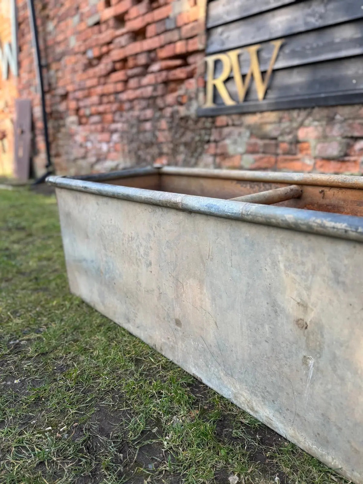 Reclaimed Galvanised Trough Planter /  Raised Bed Plant Tree Shrub Herb Pot BB