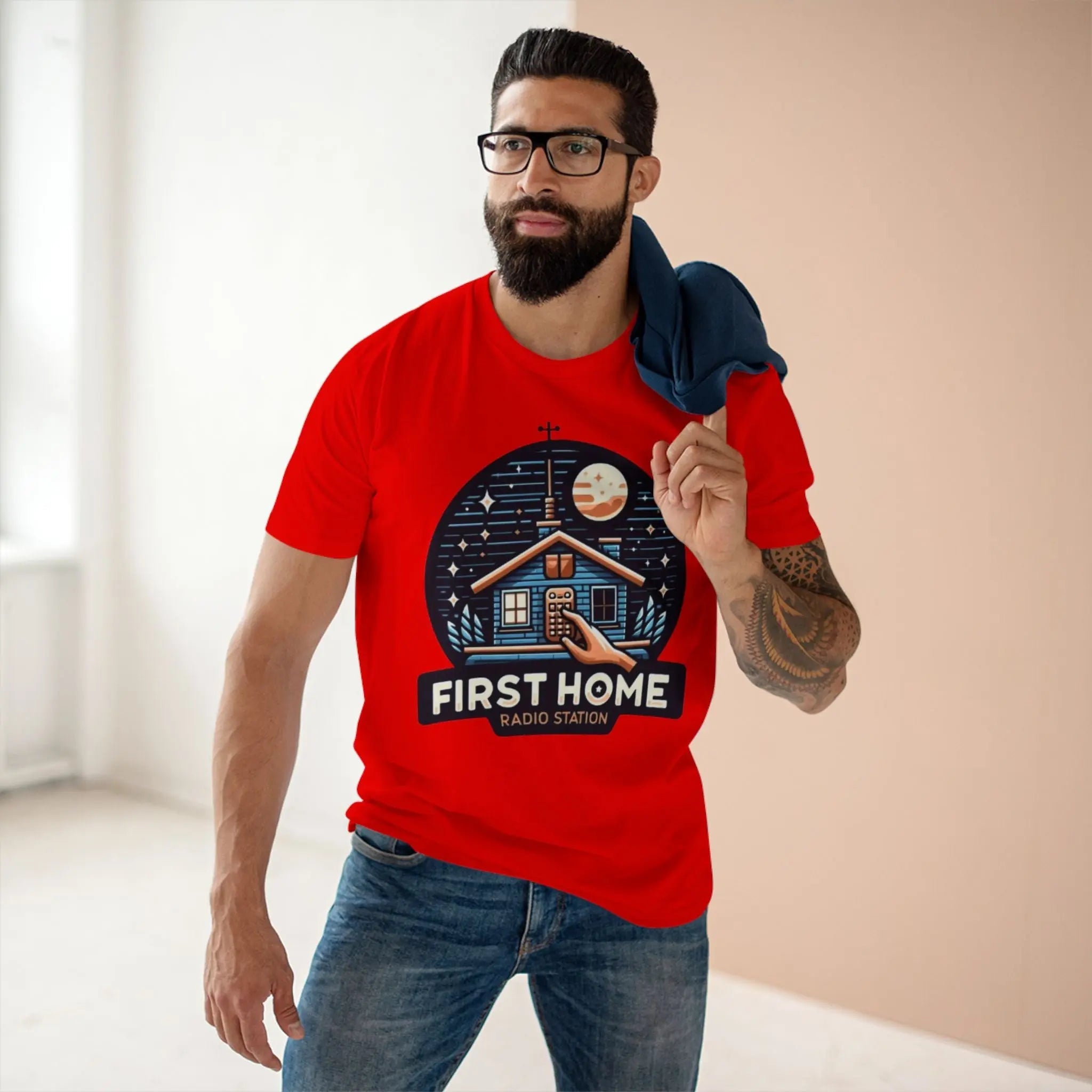First Home Radio Station Graphic Tee - Celebrate Unity and Nostalgia
