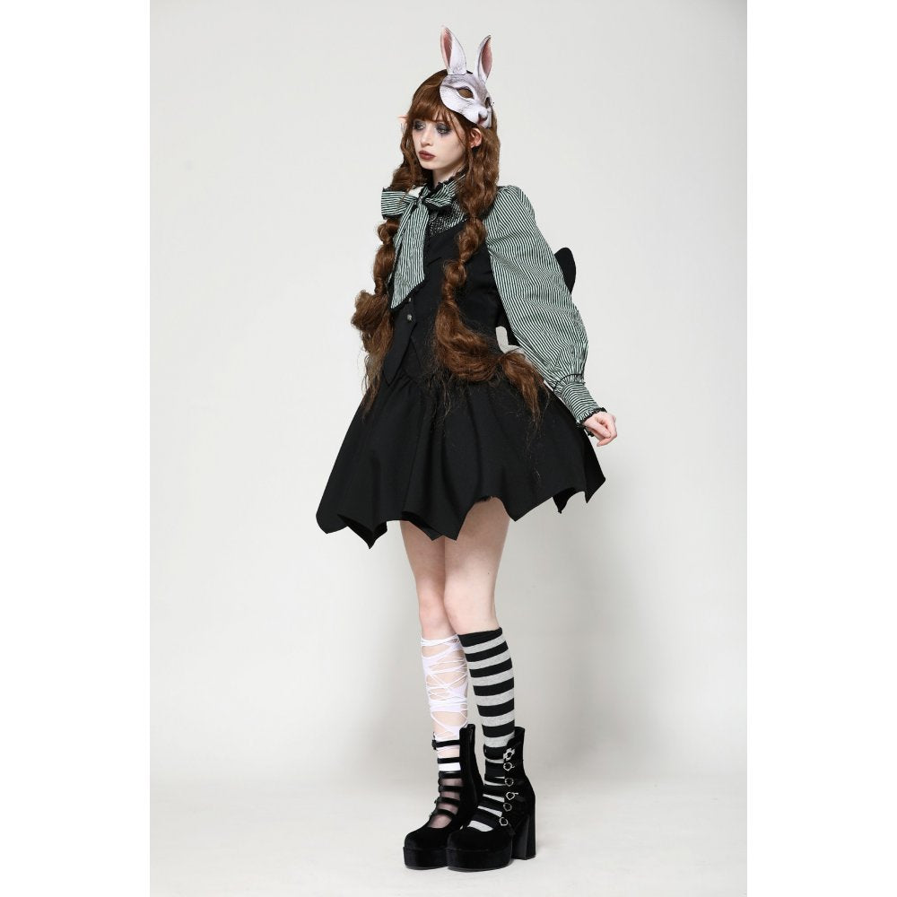 Dark in Love Vespertilio Bat Wing Vest – Black Gothic Waistcoat