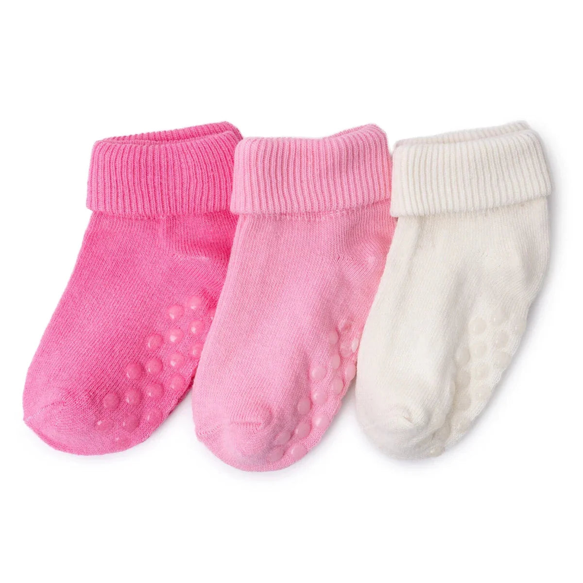 HelloBaby Girls Pack of 3 Baby Socks Cotton Rich - Pink