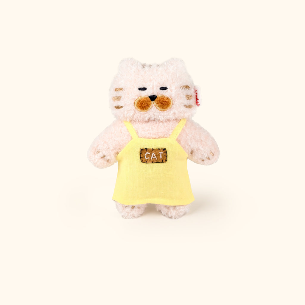 LuLuFun Studio Bellin Kitty Plush Toy – White Tuxedo Cat Bag Charm