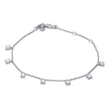 Gecko Jewellery Claw Set Zirconia Station Bracelet with Extender