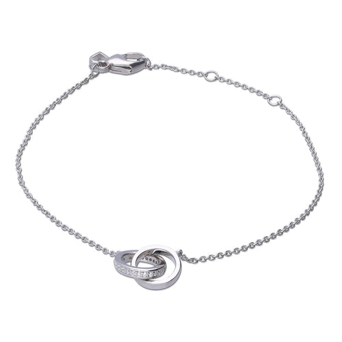 Diamonfire Interlinking Rings Bracelet by Gecko Jewellery Retail
