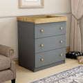 Shefa Kids 888 Changing Dresser - Graphite/Cremona Oak