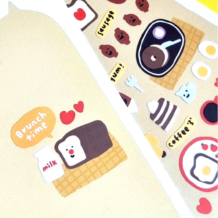 LuLuFun Studio Breakfast Time Decorative Stickers for Journaling