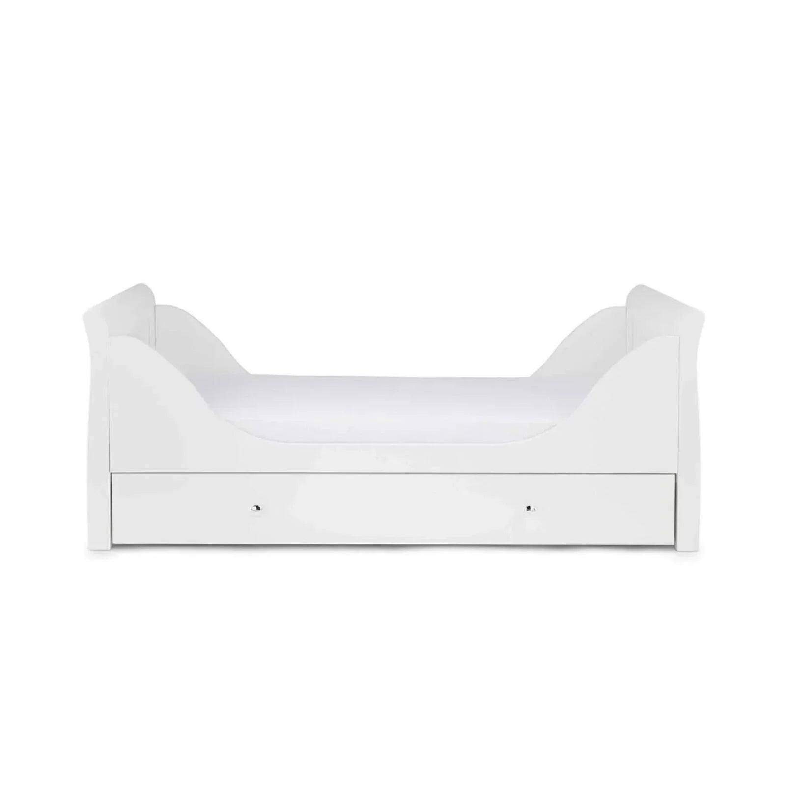 Ickle Bubba Snowdon Classic Cot Bed White - Fibre Mattress