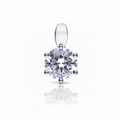 Gecko Jewellery Six Claw Carat Pendant – Sterling Silver Cubic Zirconia