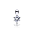 Gecko Jewellery Six Claw Carat Pendant – Sterling Silver Cubic Zirconia