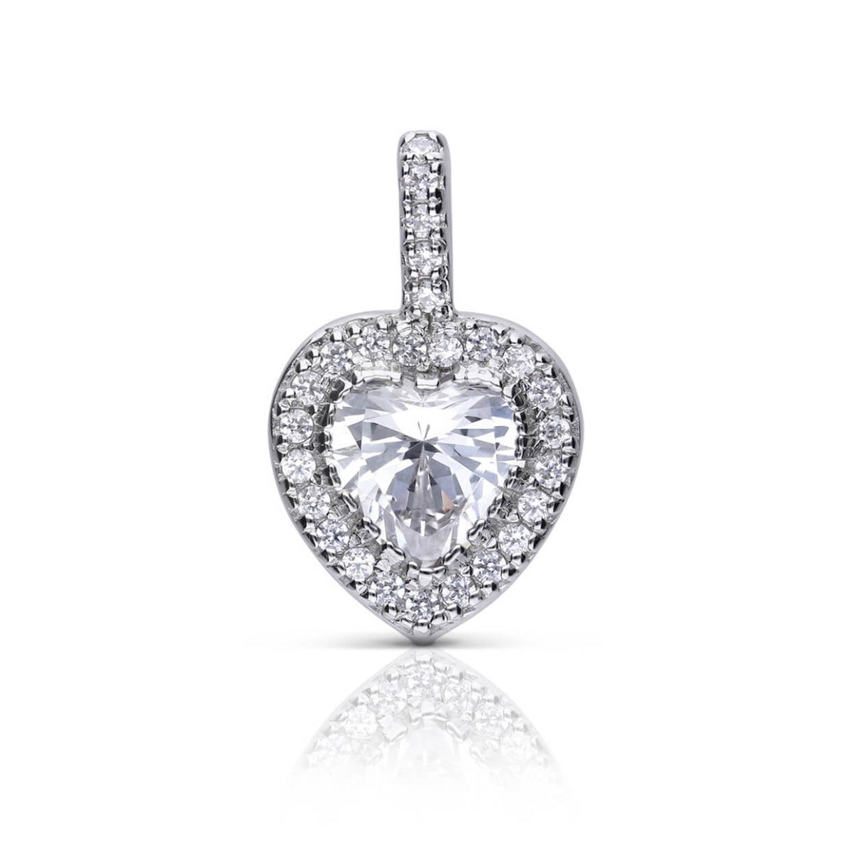 Gecko Jewellery Sterling Silver Diamonfire Zirconia Heart Pendant