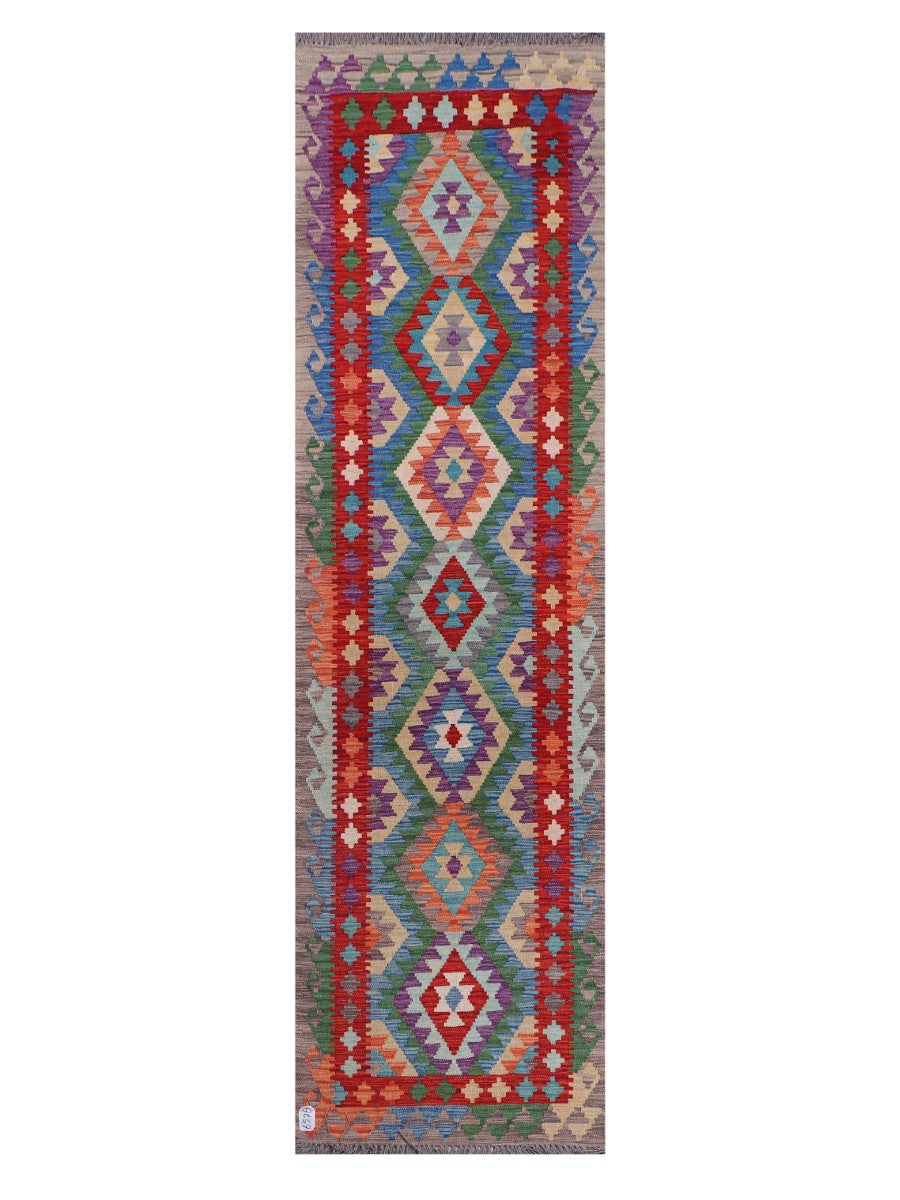 Maimana Kilim Runner - 289 x 79 cm