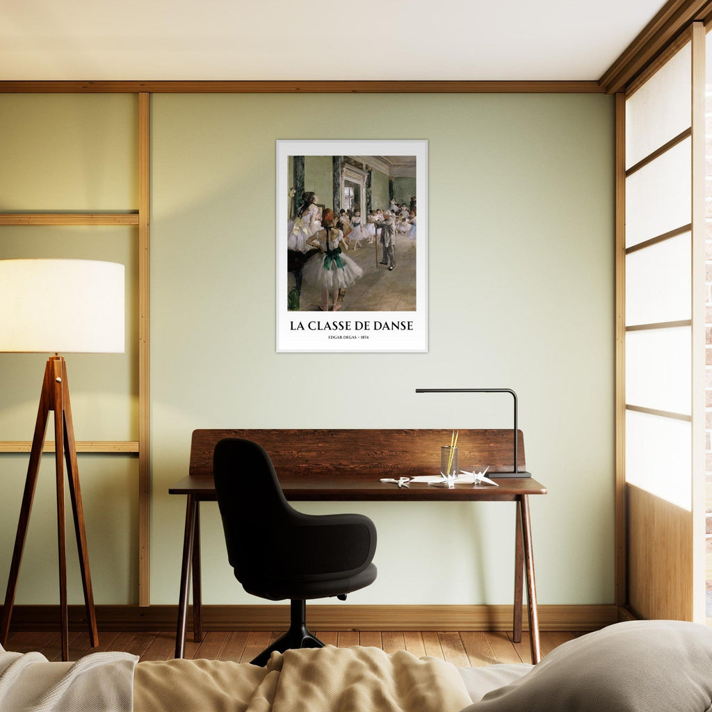 La Classe de Danse Framed Print – Edgar Degas Ballet Wall Art, Impressionist Dance Poster, Classical Art Decor for Studio or Home