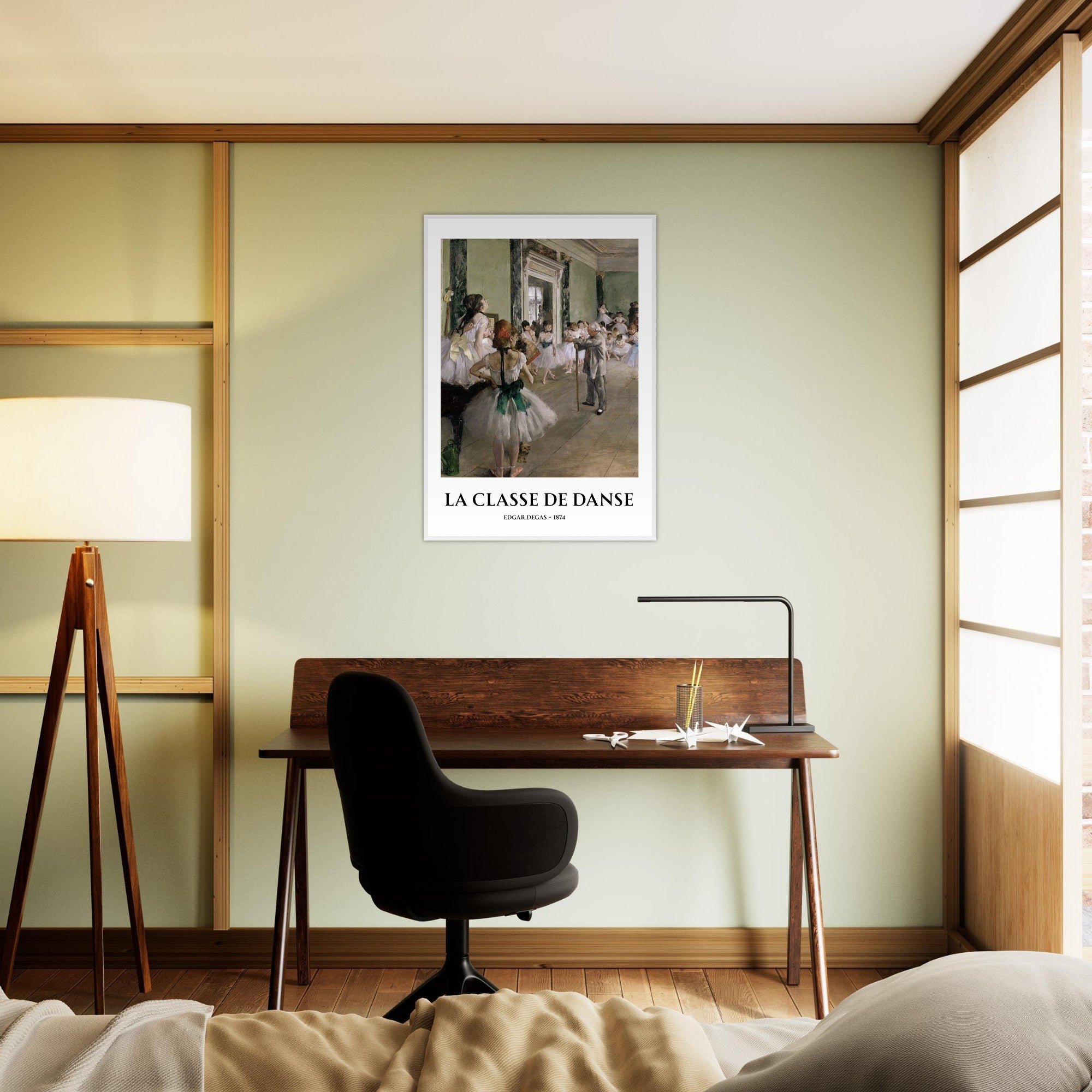 La Classe de Danse Framed Print – Edgar Degas Ballet Wall Art, Impressionist Dance Poster, Classical Art Decor for Studio or Home