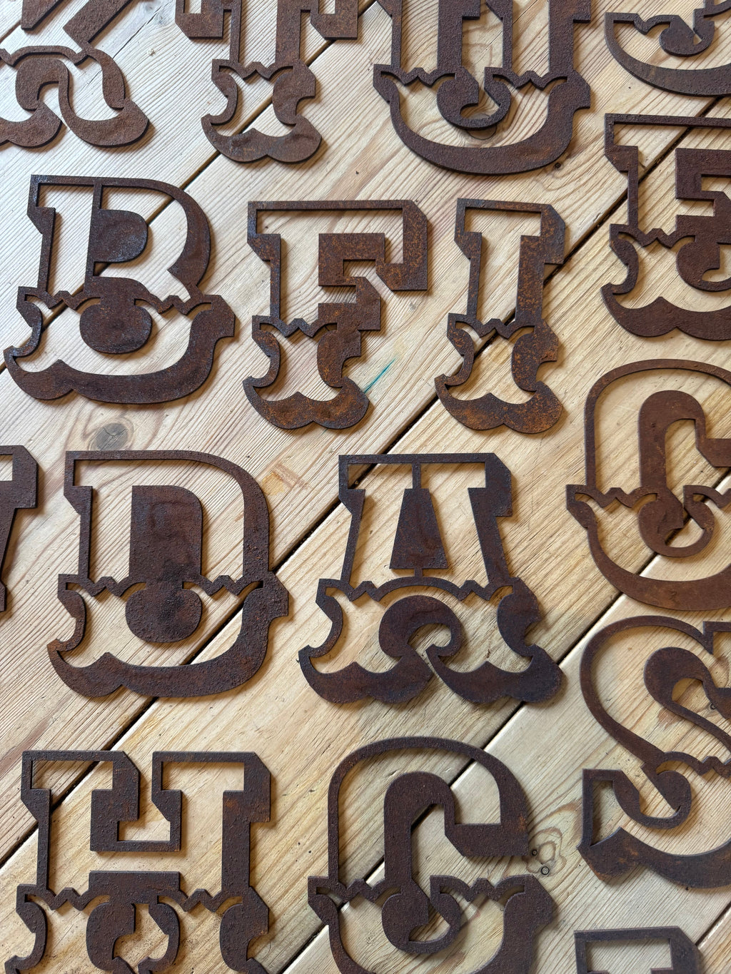 Rustic Metal Carnival Letters – 5 Inch Steel Wall Decor | Rustic Warehouse