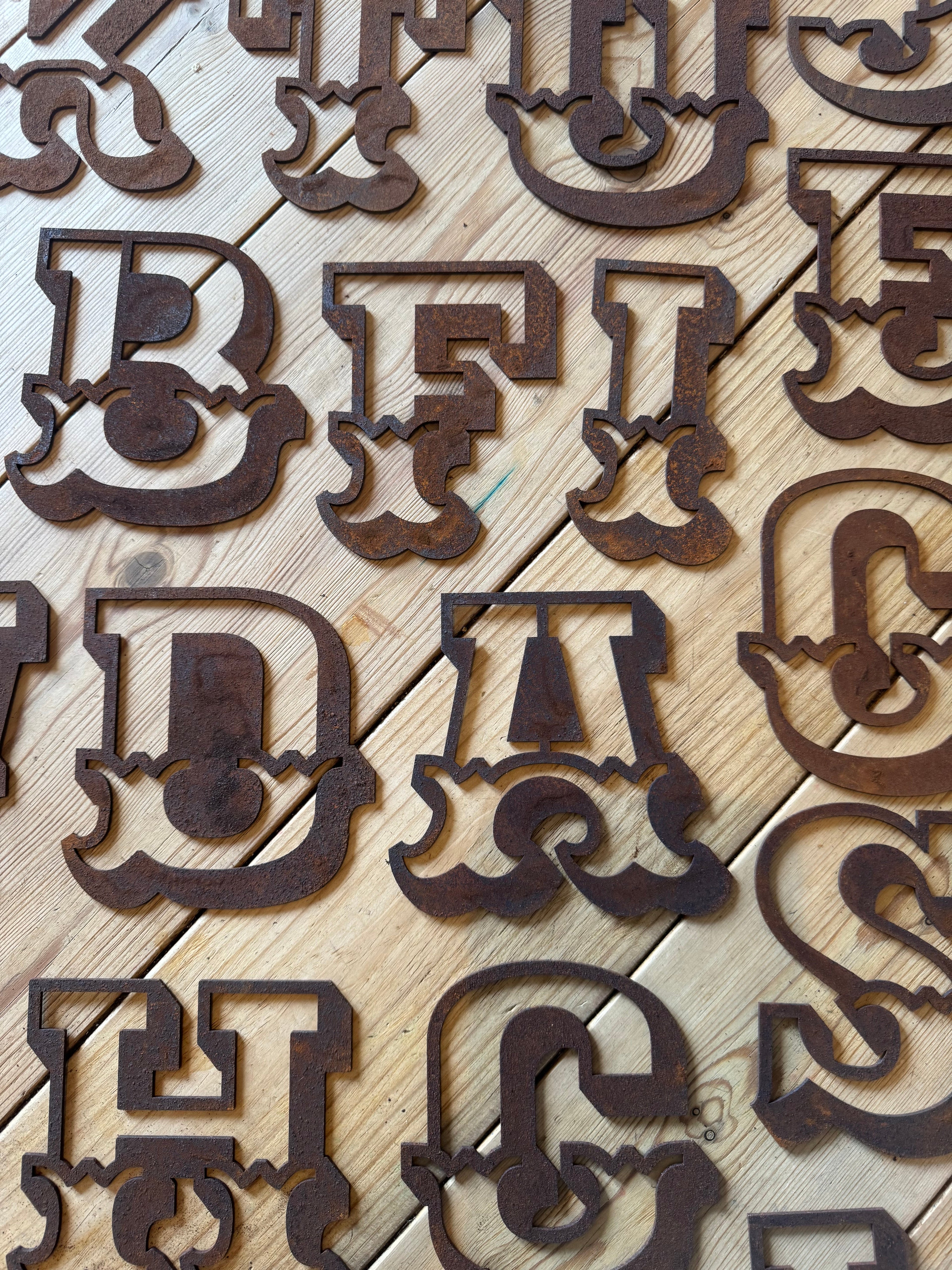 Rustic Metal Carnival Letters – 5 Inch Steel Wall Decor | Rustic Warehouse
