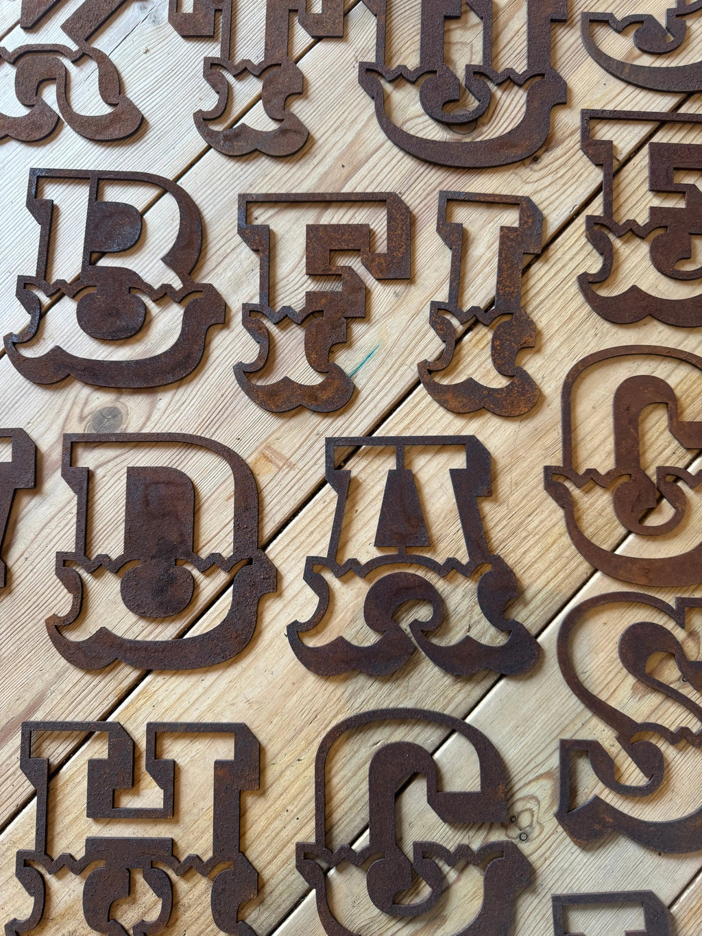 Rustic Metal Carnival Letters – 5 Inch Steel Wall Decor | Rustic Warehouse