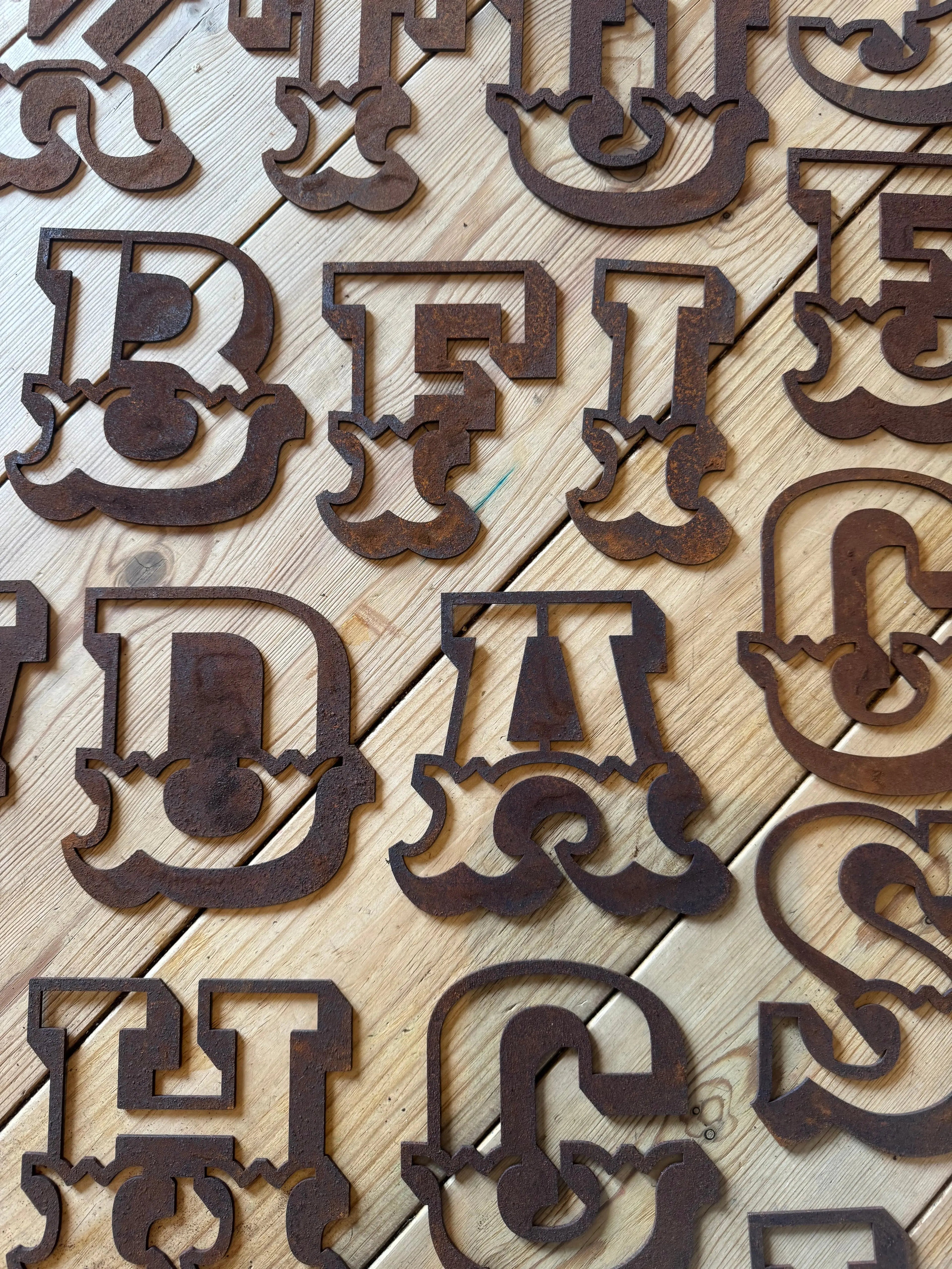 Rustic Metal Carnival Letters – 5 Inch Steel Wall Decor | Rustic Warehouse