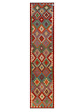 Maimana Afghanistan Kilim Runner - 376 x 88 cm