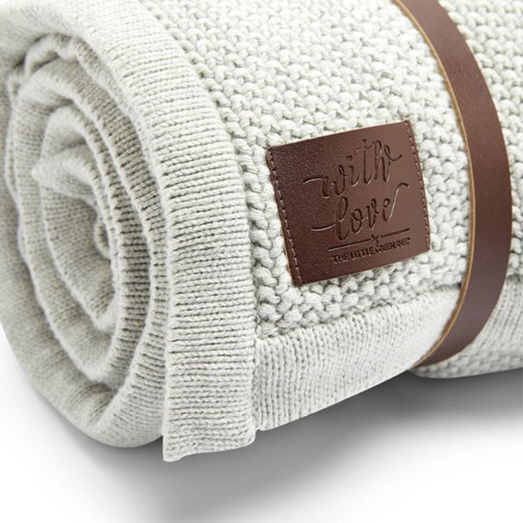 Little Green Sheep Organic Knitted Fleece Baby Blanket