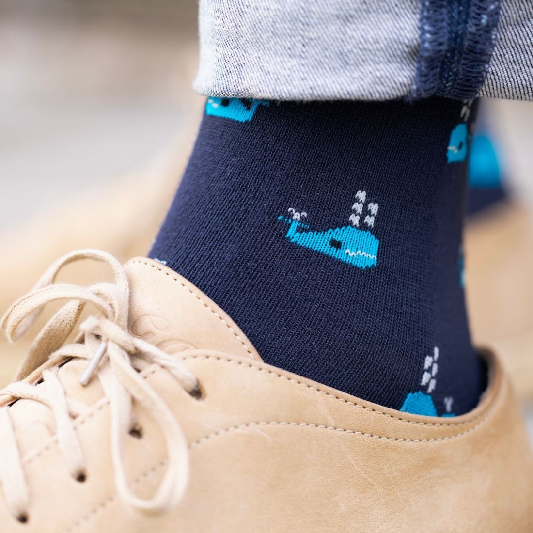 Swole Panda Whale Bamboo Socks – Breathable Sustainable Novelty Socks