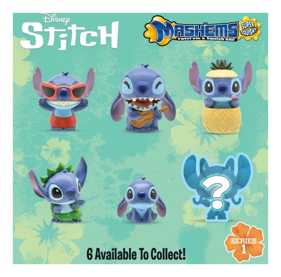 Disney Stitch Mash'ems Squishy Collectible Figure Blind Box Capsule