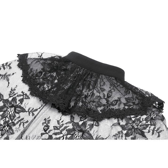 Dark in Love Bellatrix Lace Ruffle Capelet – Gothic Victorian Cape