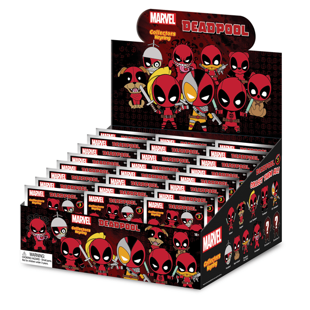 Marvel Deadpool Series 3 Blind Bag 3D Foam Keyring by Snaps – 1pc