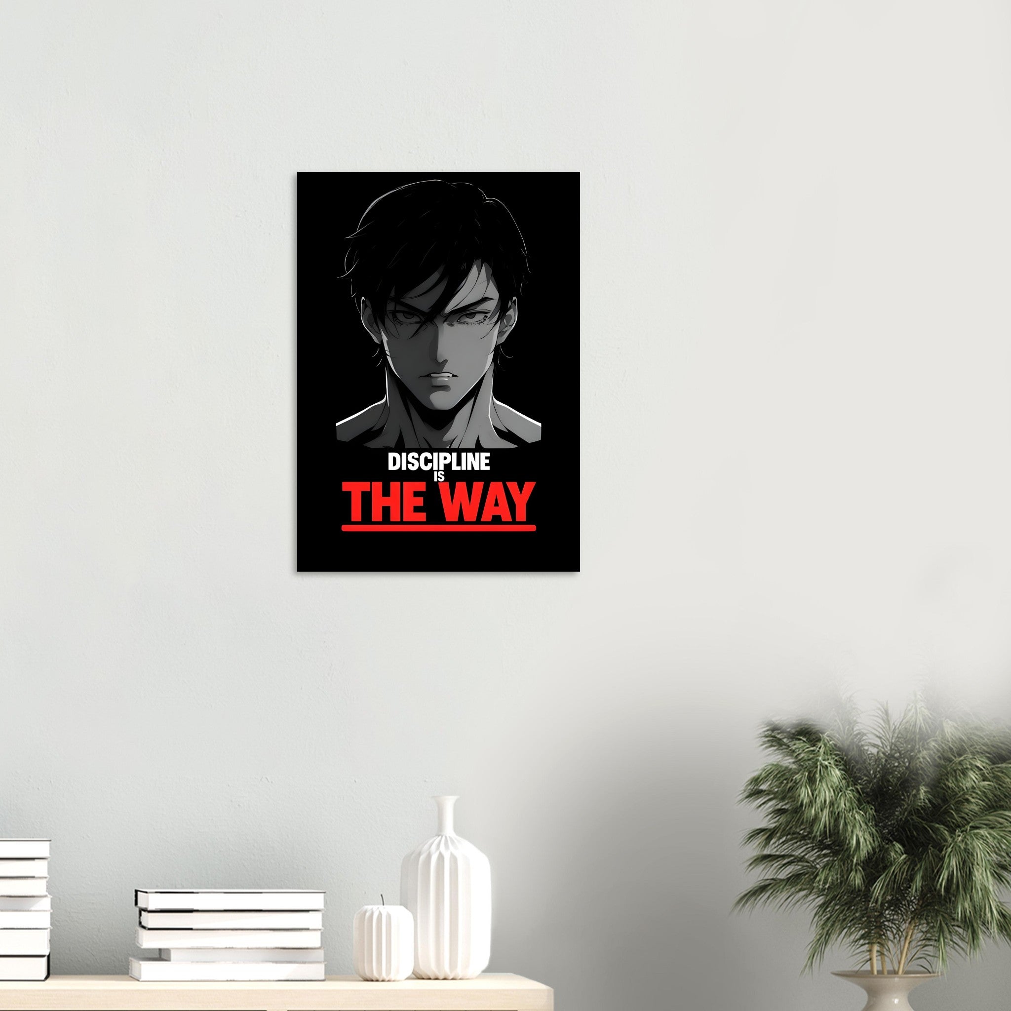 Discipline is the Way - Anime Motivational Wall Art | Empowering Semi-Gloss Print | Inspirational Anime Poster for Home & Office Decor