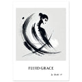 Minimalist Ink Brush Wall Art Print – Modern Abstract Black and White Poster, Japandi Decor, Contemporary Neutral Artwork