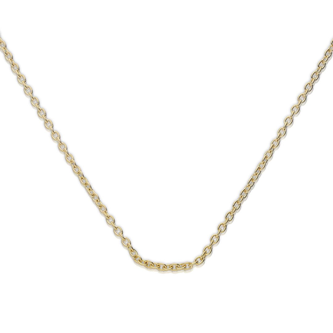 Diamonfire Anchor Chain Necklace in Sterling Silver – 50cm to 60cm