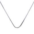 Diamonfire Venetian Box Chain Necklace in Silver – 43cm to 45cm