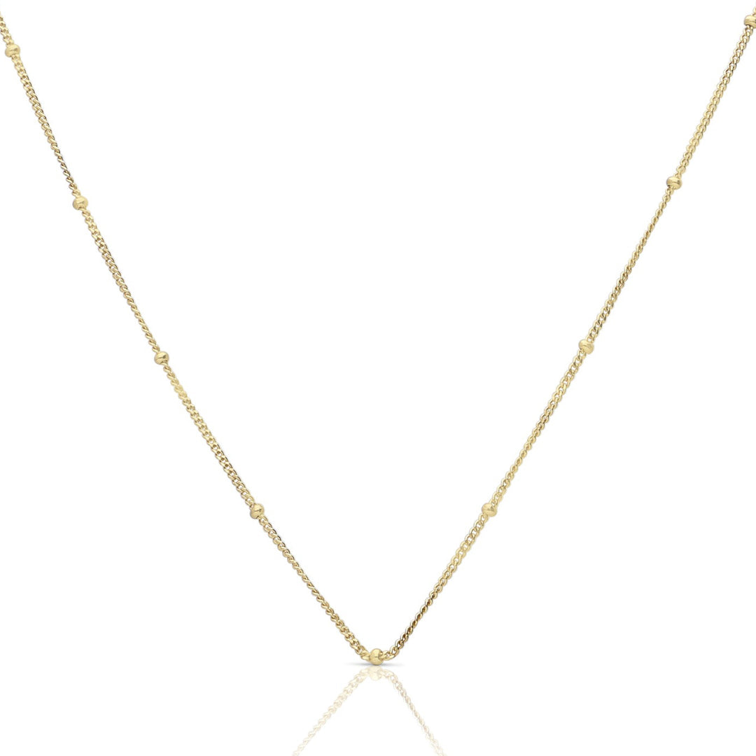 Gecko Jewellery Diamonfire Ball Chain Necklace with Extender 42.5-50cm