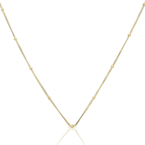 Gecko Jewellery Diamonfire Ball Chain Necklace with Extender 42.5-50cm