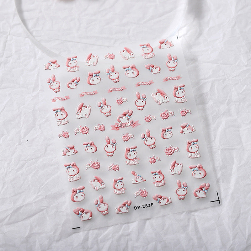 LuLuFun Studio Melody Cartoon Nail Art Stickers - Cute Deco Decals