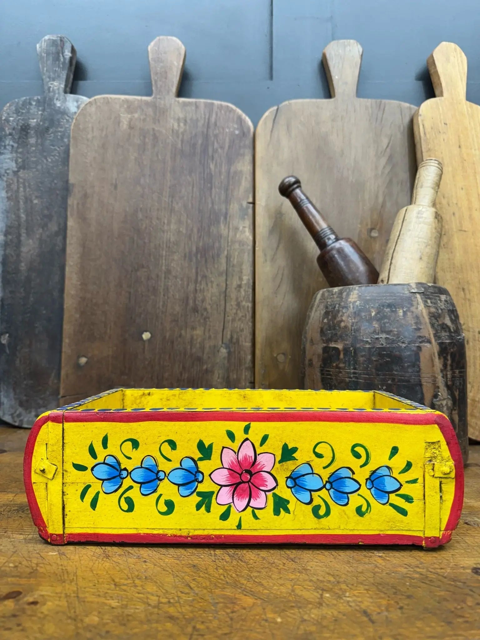 Rustic Warehouse Norfolk Yellow Vintage Wooden Brick Mould Planter