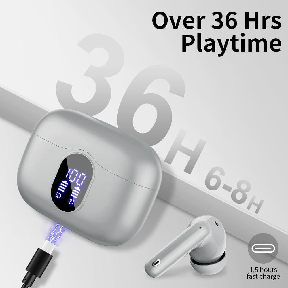 Btootos Wireless Earbuds - Bluetooth 5.3 Noise Cancelling IPX7 Green