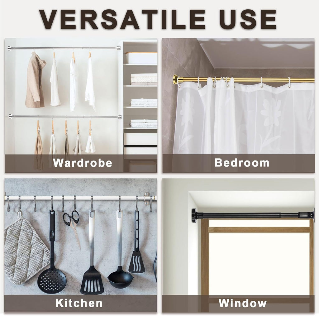 Massive Discounts Stainless Steel Tension Curtain Rod, 43–79 Inch