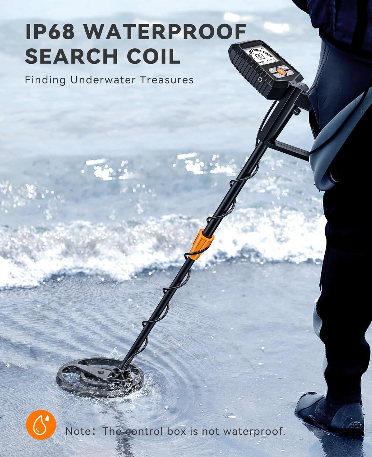 SUNPOW Metal Detector | Waterproof Gold Finder with 4 Modes & LCD