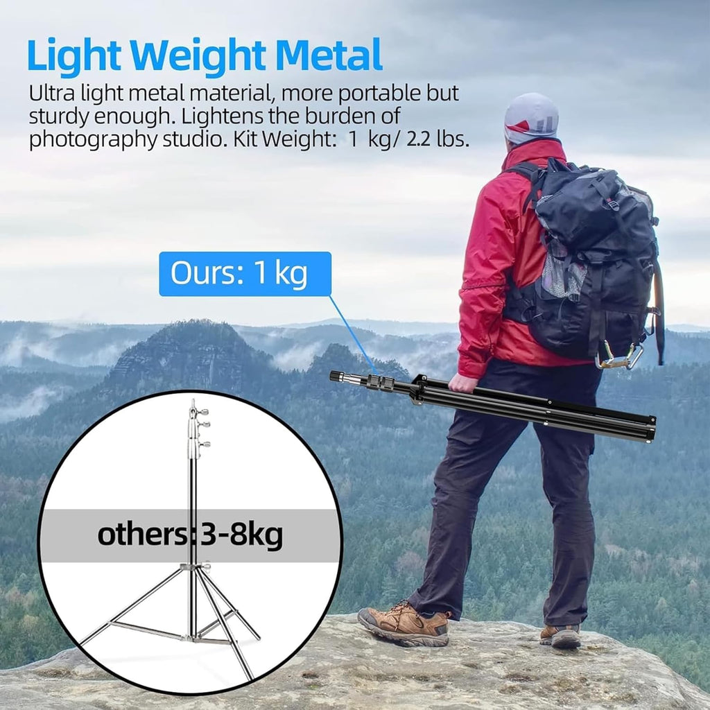 Emart 62" Aluminum Light Stand | Adjustable Camera Tripod 2-Pack