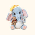 LuLuFun Studio Rubii Elephant Plush Toy – Handmade Blue Boucle Stuffed Animal
