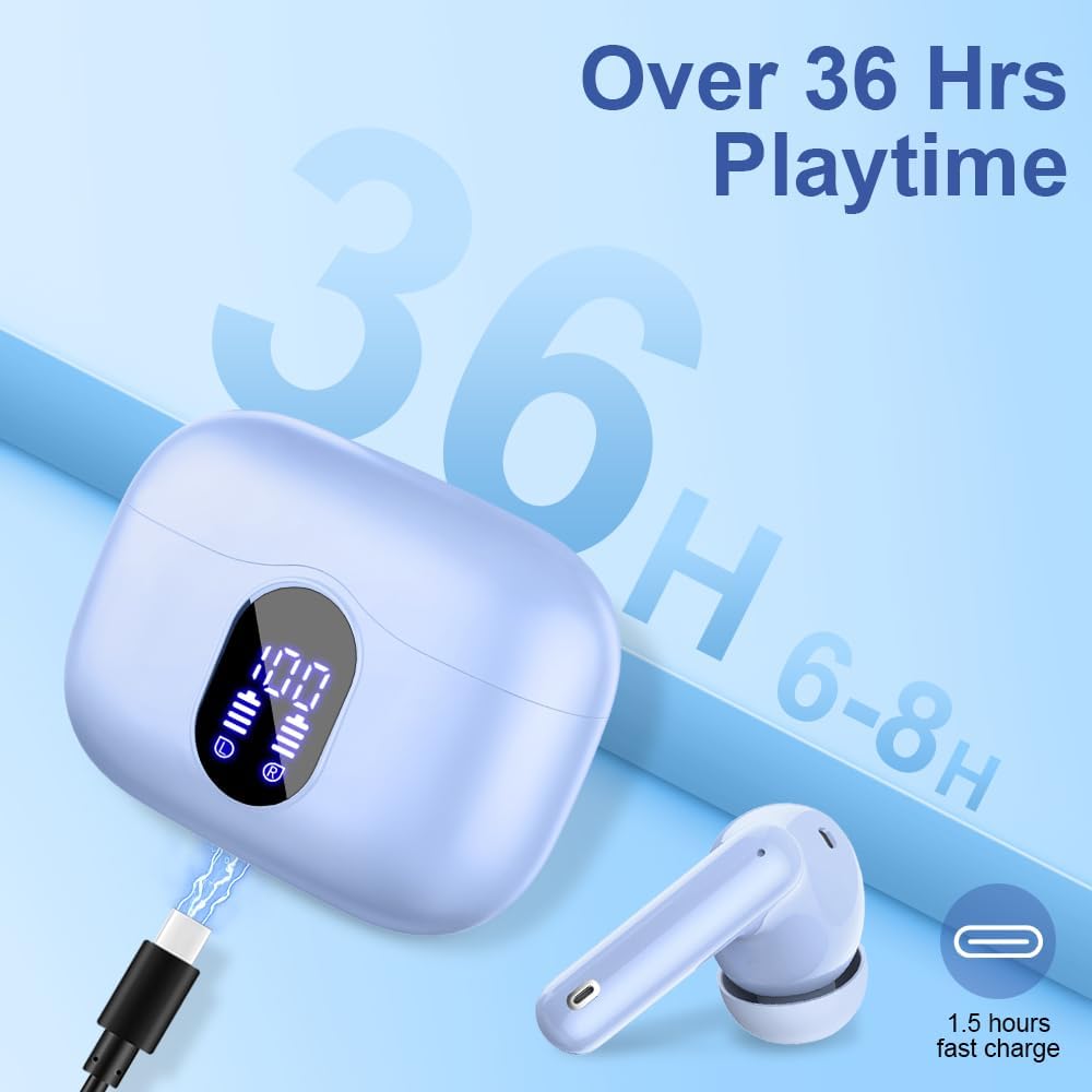 Btootos Wireless Earbuds - Bluetooth 5.3 Noise Cancelling IPX7 Green