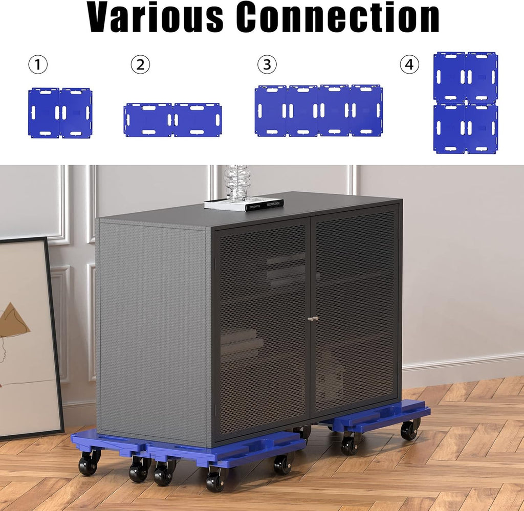 SOLEJAZZ Heavy Duty Moving Dolly – 440lbs Connectable Furniture Trolley