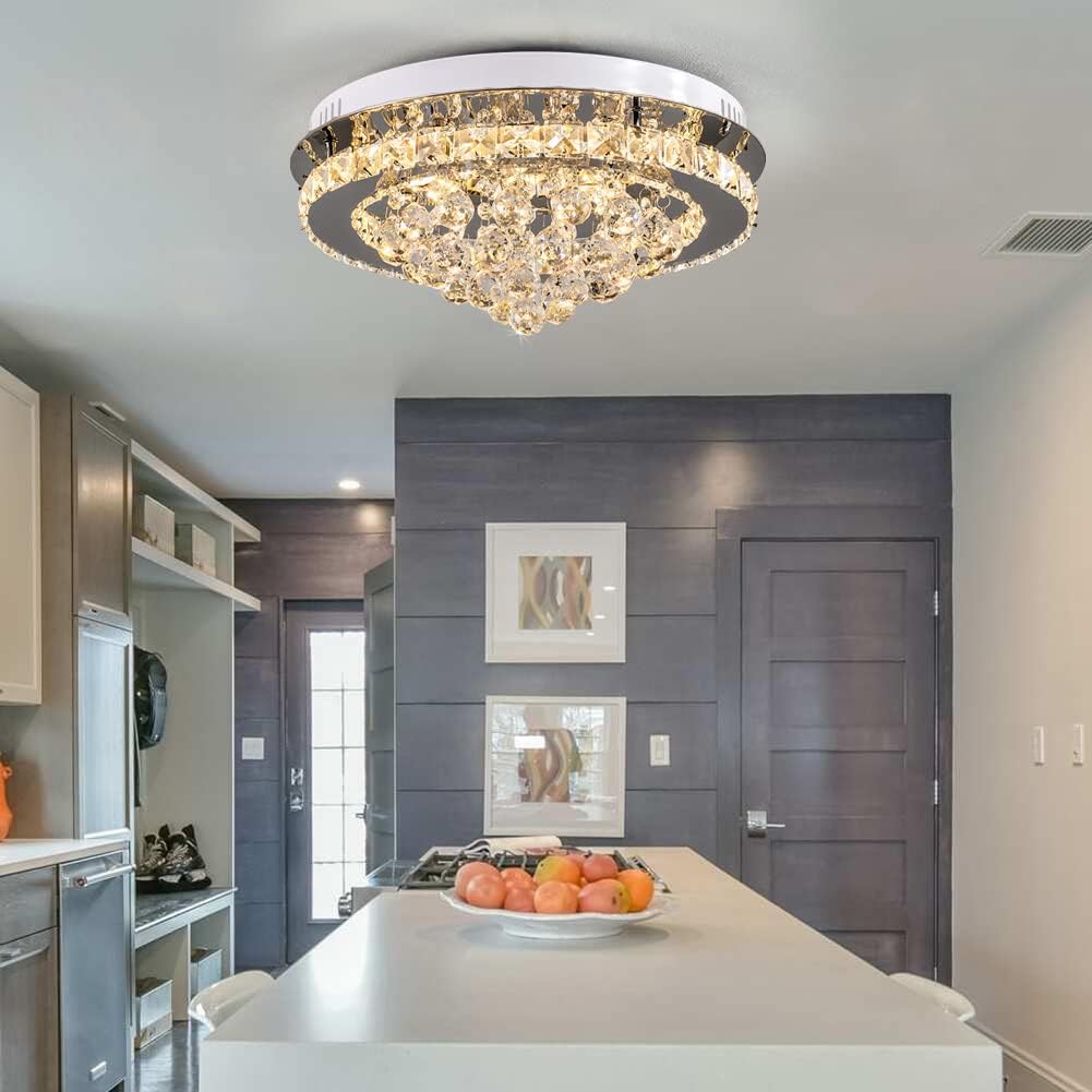 Massive Discounts 36W Crystal LED Ceiling Light - Dimmable 40cm