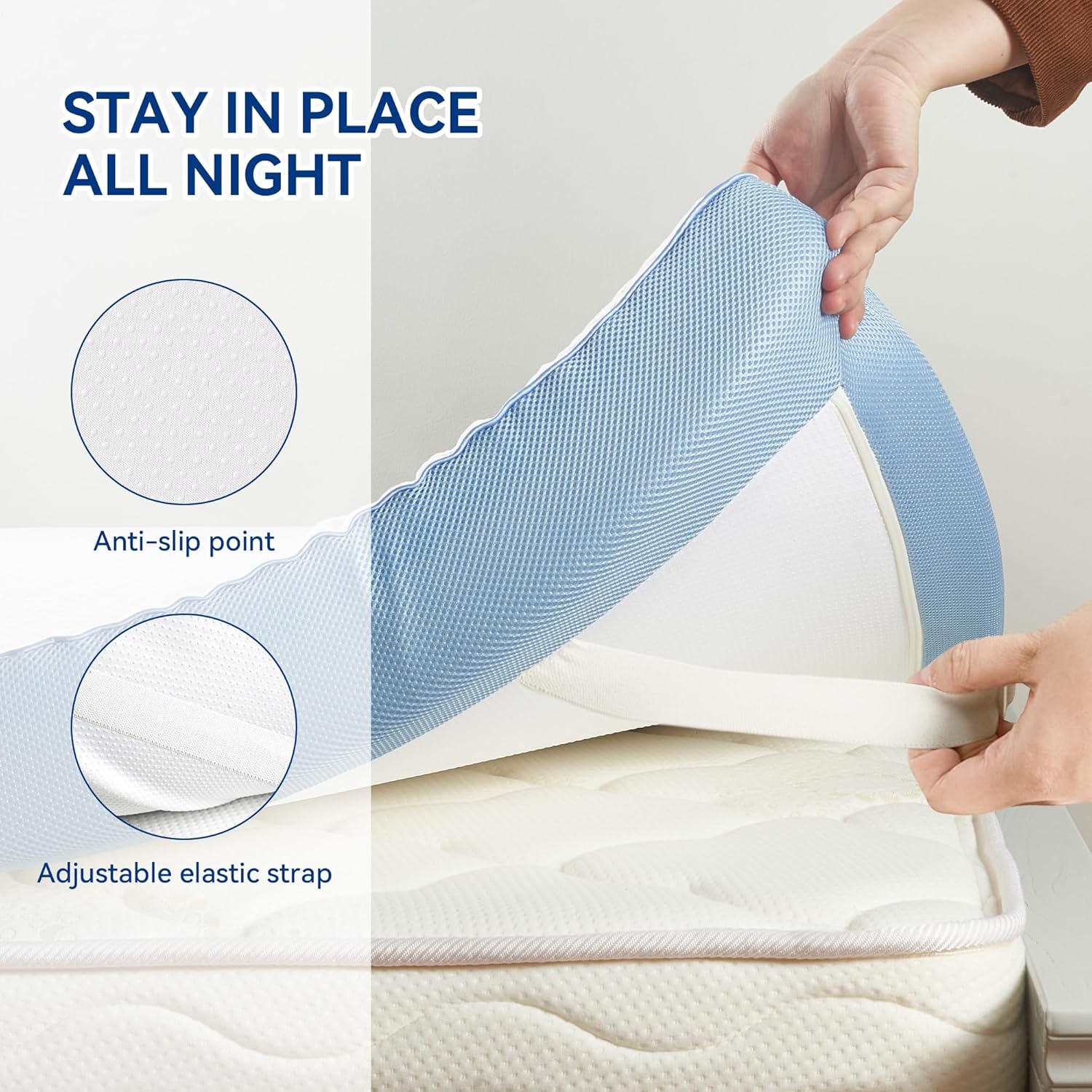 Fijinhom Double Memory Foam Mattress Topper | 10cm Dual Layer Cooling