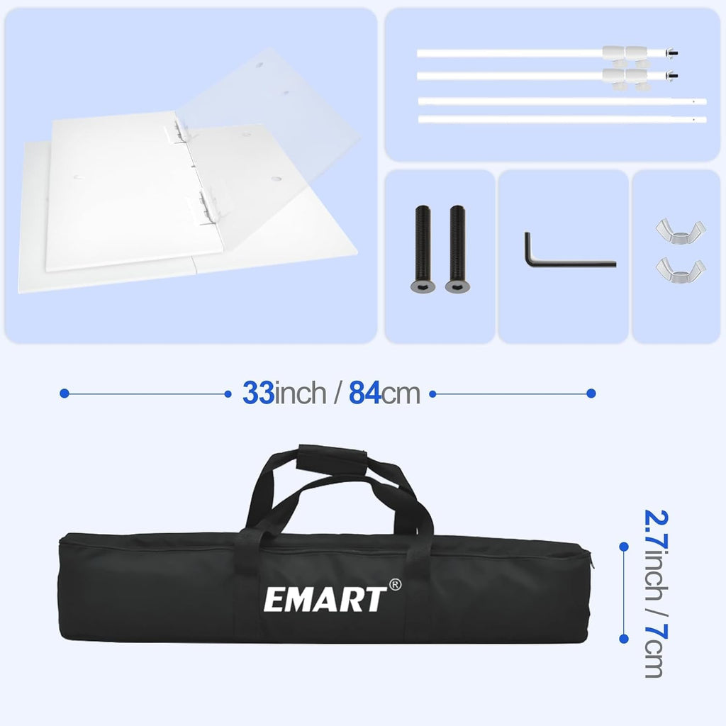 EMART Backdrop Stand – 2x3m Adjustable Heavy Duty Steel Photo Frame